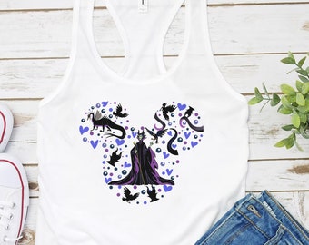 Maleficent Tank Top, Maleficent Frauen Tank, Bösewicht Maleficent Shirt, Bösewichte Shirt, Bösewichte Tank Top