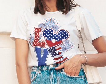 Love 4th Of July Shirt, Merica Unisex Shirt, 4th of July Tees, Cute USA Shirt, America Shirt, Fourth of July Shirt, Independence Day Shirt