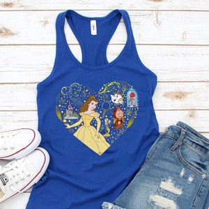 Belle Princess Tank Top, Princess Mickey Head Tank Top, WDW Family Trip, Beauty And The Beast Tank, Women's Tank Top, Womens Muscle Tee