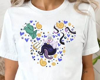 Ursula Mickey Shirt, Mickey Ears Shirt, Sea Witch Apothecary, The Little Mermaid, Disney Villains Shirts, Magic Kingdom, Birthday Gifts