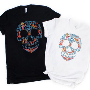 Coco Skull T-Shirt, Sugar Skull Shirt, Un Poco Loco Tee Shirt, Coco Tees, Coco Familia, Coco Miguel Sweatshirt Long Sleeve, Birthday Gifts