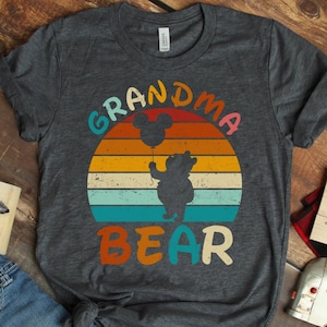 Grandma Bear Pooh Shirt, New Grandmother T-shirt, Grandma Gift, Mother&#39;s Day Gifts, Expectant Mom Gift, Winnie the Pooh