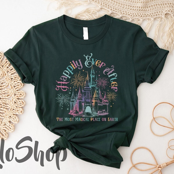 Magic Kingdom Shirt Women, Retro Happily Ever After Comfort Colors Shirt, WDW The Most Magical Place On Earth Shirt, Magical Vacation