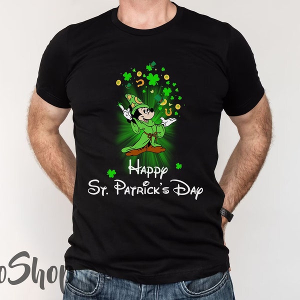 Mickey Happy St. Patrick's Day Shirt, Disney Clover Shirt, Irish Shirt, Shamrock Lucky Shirt, Shirt Gifts, mickey magical shirt, Irish gifts