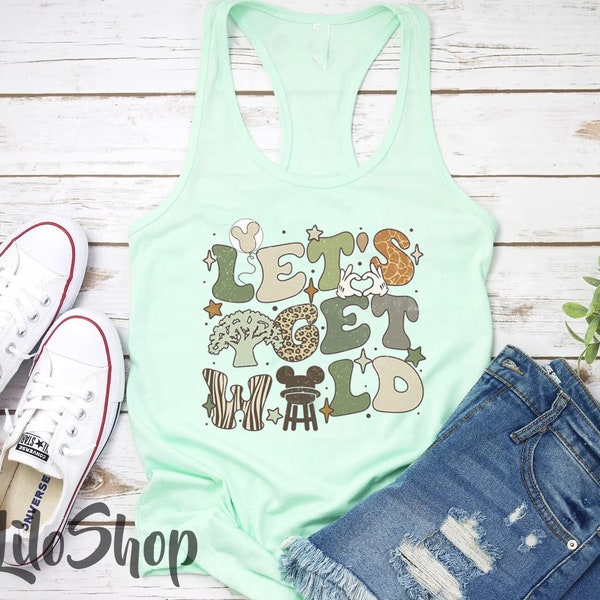 Animal Kingdom Shirts, Let's get Wild Tank, Safari Group Tanks, Magical Kingdom T-shirt, Mickey and Minnie Tank Tops, Safari Tank Top