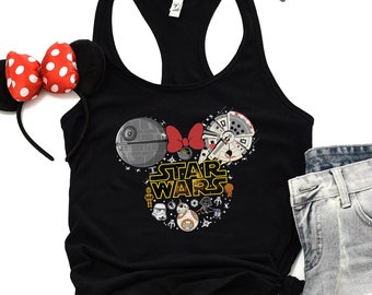 Star Wars Tank Top, Mickey Ears Tank, Galaxy's Edge Tank, Magic Kingdom Tee, Women's Muscle Tee, Women's Workout Tank, Darth Vader shirt