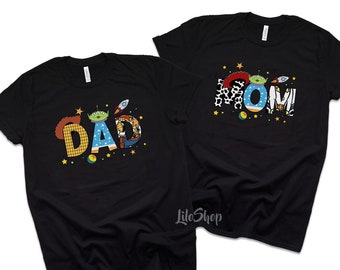 Toy Story Dad Mom Shirts, Toy Story Inspired, Disney Family Matching Shirt, Disneyland Trip Shirt, Alien, Buzz Lightyear, Toy Story Family