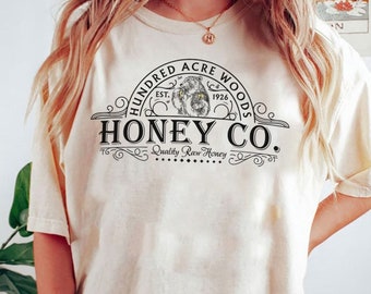 Comfort Colors Vintage Hundred Acre Woods Honey Co. Shirt, Classic Pooh Bear Shirt, Winnie the Pooh Shirt, The Pooh Est 1926, Christmas Gift