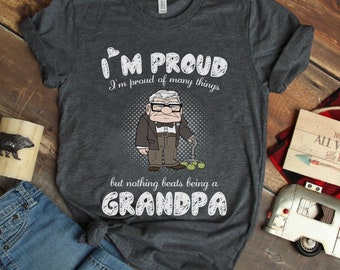Ich bin stolzer Opa Shirt, Carl Opa Shirt, Geschenk für Papa, Abenteuer ist da draußen, Vatertagsgeschenke, Opa Geschenk, Geschenk für Großvater