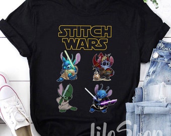 Stitch Star Wars Shirt, Stitch Disney Shirt, Matching Disney Shirts, Star Wars Shirt, Disney World Shirt, Funny Stitch Shirt, Disney Tees