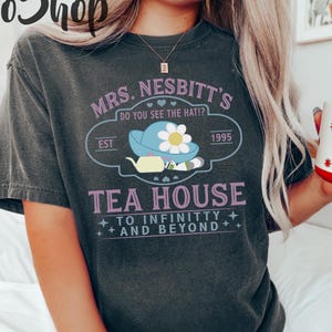Mrs. Nesbitt’s Tea House Shirt, Nesbitt’s Tea House Shirt, Toy Story Tea House Shirt, Toy Story Buzz Lightyear Shirt