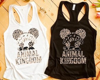 Animal Kingdom Safari Tank Top, Micky Maus Leopard Muskel Tank, Animal Kingdom Shirt, Familienurlaub Shirt