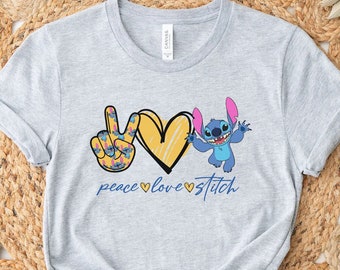 Peace Love Stitch Shirt, Cute Stitch Shirt, Stitch Disney Shirt, Stitch and Lilo Shirts, Magic Kingdom Shirt, Stitch Lover Gifts