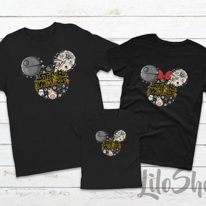 Star Wars Couple Shirt, Mickey and Minnie, Star Wars Shirt, Honeymoon Shirts, Matching Family Vacation Shirt, Galaxy's Edge Couples Tees image 2