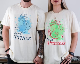 I'm Her Prince Shirt, I'm His Princess Shirt, Ariel & Eric Mermaid Couple Shirts, Little Mermaid Couple Shirts, Ariel couple Tee