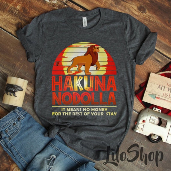 Hakuna Matata Animal Kingdom Tee Shirts Pumbaa Timon Hakuna Matata