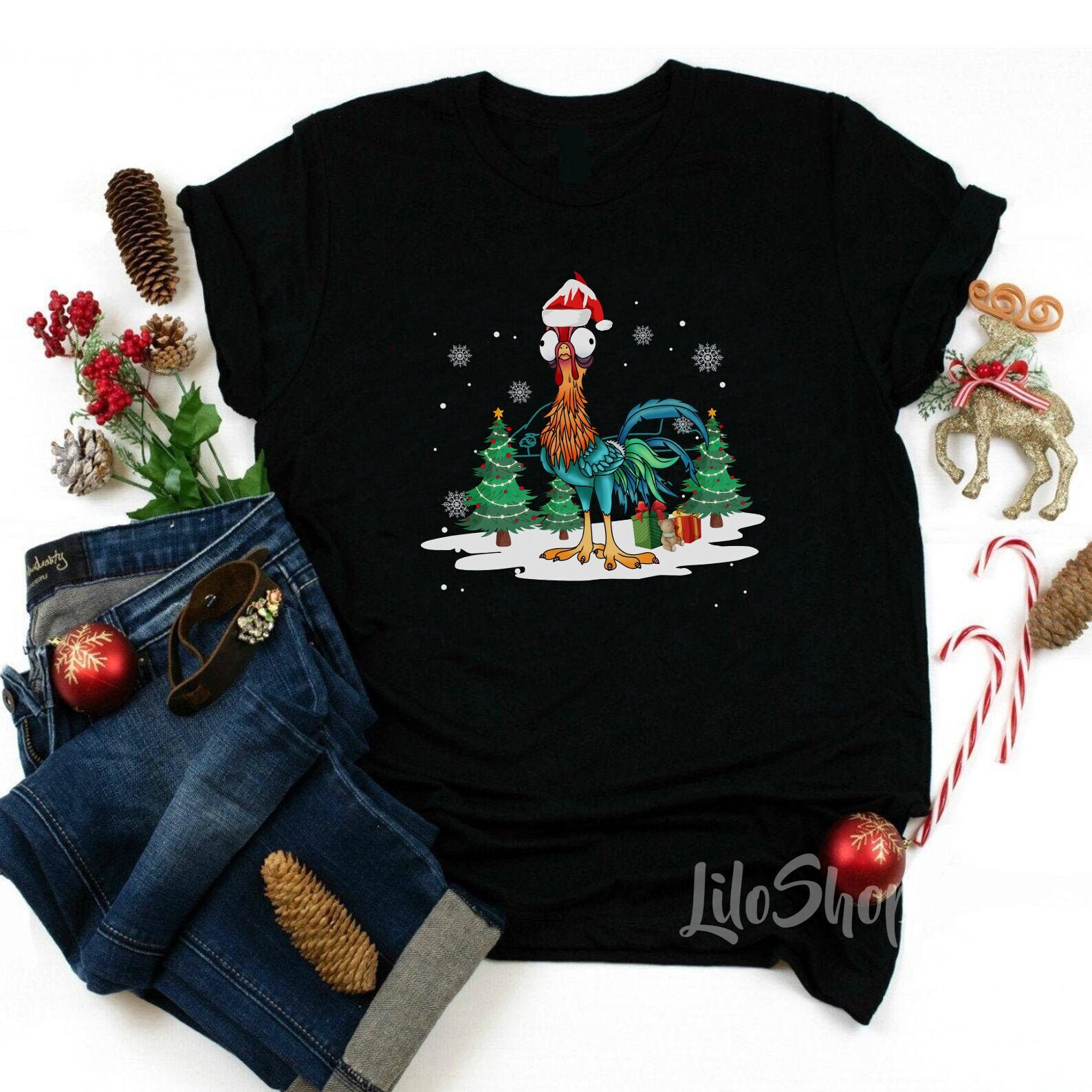 Discover Hei Hei Moana Disney Christmas Shirt, Funny Christmas Shirt