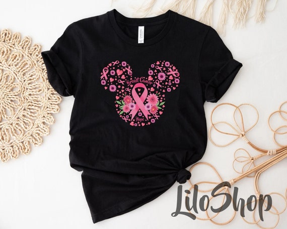 Breast Cancer Awareness Shirt, Breast Cancer Gifts, Mouse magical Cancer Awareness, Pink Ribbon Shirt, Cancer Fighter Gift