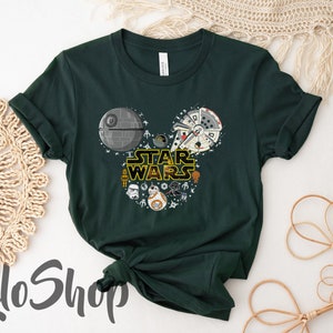 Star Wars Couple Shirt, Mickey and Minnie, Star Wars Shirt, Honeymoon Shirts, Matching Family Vacation Shirt, Galaxy's Edge Couples Tees image 5