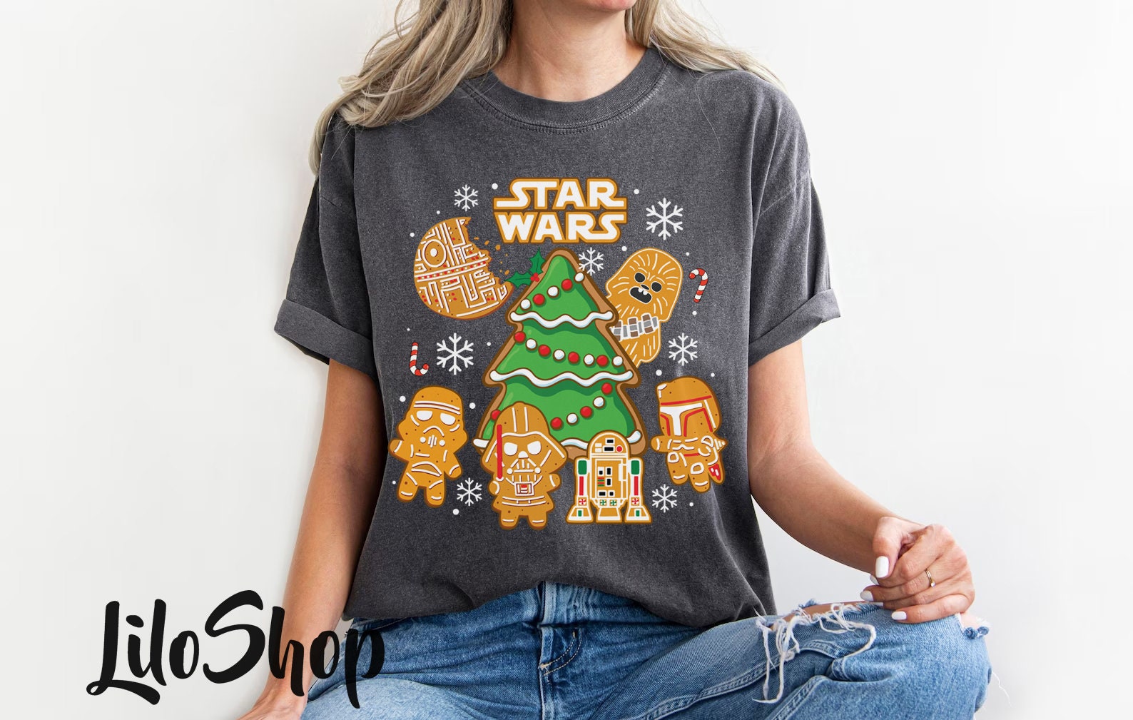 Star Wars Characters Xmas Tee, Darth Vader Chewie R2-D2 C-3PO Ginger  Cookies Christmas Comfort Colors Shirt, Stormtrooper Gingerbread Shirt -  Etsy Sweden