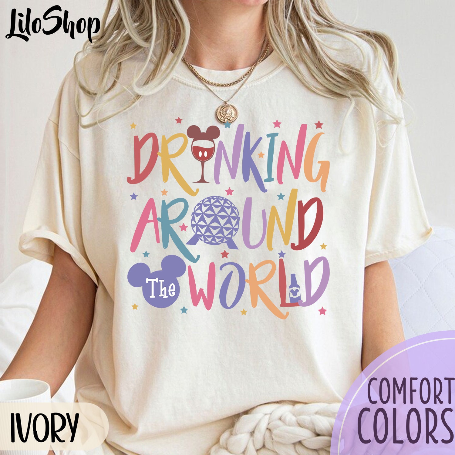 Drinking Around The World Shirt, Epcot Food and Wine Festival, Epcot Drinking Shirt, Epcot Drinking Group Shirts, Magic Kingdom Tee