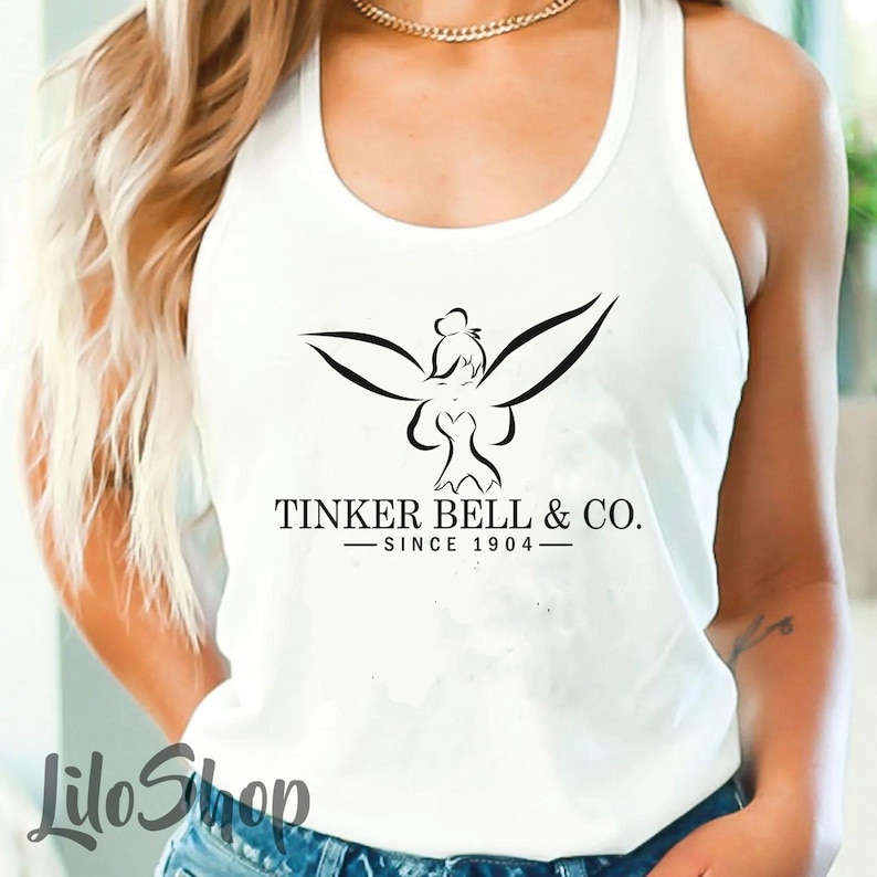 Tinkerbell Tank Top, Tinkerbell & Co Shirt, Peter Pan Shirt, Magical Vacation Tee, Neverland Tank, Women's Tank Top, Workout Racerback Tank image 1