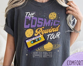 The Cosmic Rewind Tour Cassette Shirt, Guardians of The Galaxy, Epcot Star Wars, Theme Park Attraction, Cosmic Galaxy Trip