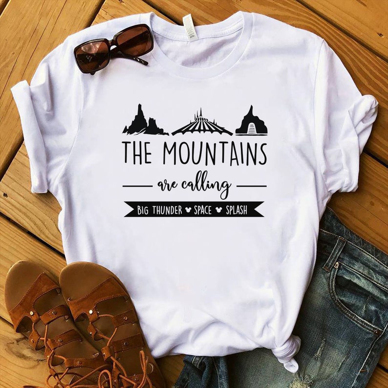 The Mountains Are Calling Shirt, Disney Mountain Shirt, Big Thunder Mountain, Splash Mountain Shirt, Disney Family Shirt, Disney Shirt image 1