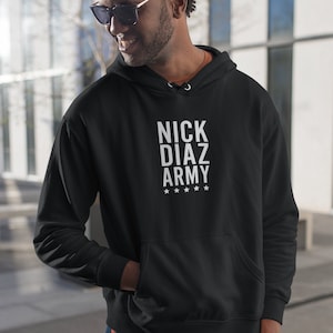 Nick Diaz Army Graphic Unisex Hoodie Diaz Brothers Stockton image 1