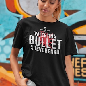 Valentina Shevchenko Bullet Graphic Fighter Wear Unisex T-Shirt Bild 1