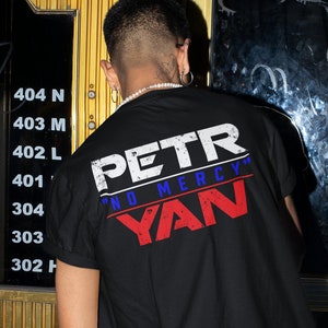 Petr Yan No Mercy Front & Back Graphic MMA Fighter Wear Unisex T-Shirt image 1