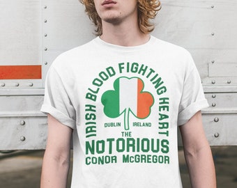 Irish Heart Fighting Heart Conor McGregor Graphic Unisex T-Shirt