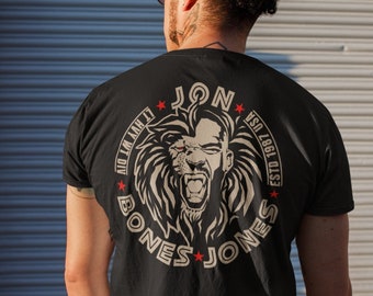 Jon Bones Jones Lion Front & Back Graphic Unisex T-Shirt