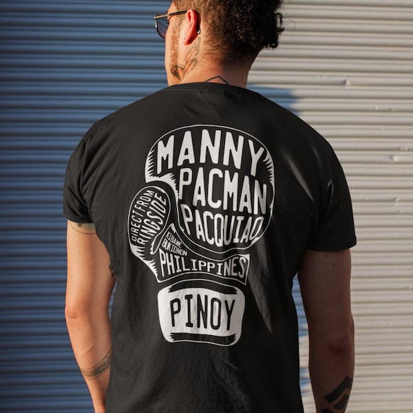 Manny Pacquiao Front & Back Boxing Gloves Customizable Graphic Unisex T-Shirt