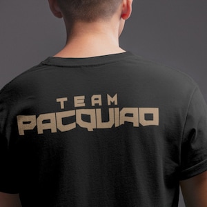 Team Manny Pacquiao Pocket Gold Front & Back Graphics Unisex T-Shirt image 1