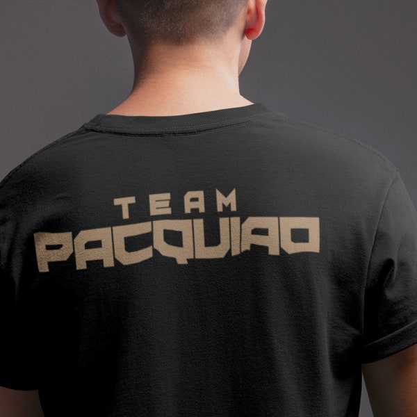 Team Manny Pacquiao Pocket Gold Front & Back Graphics Unisex T-Shirt