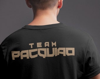 Team Manny Pacquiao Pocket Gold Front & Back Graphics Unisex T-Shirt