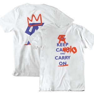 Keep Canelo and Carry On Graphic Front & Back Unisex T-Shirt White
