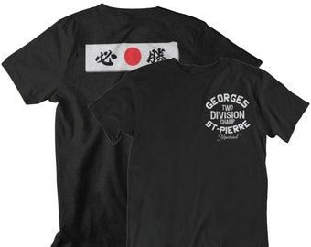 Georges St-Pierre Two Division Champion Front & Back Grafik Unisex T-Shirt