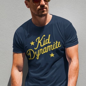 Kid Dynamite Graphic Iron Mike Tyson Unisex T-Shirt Navy