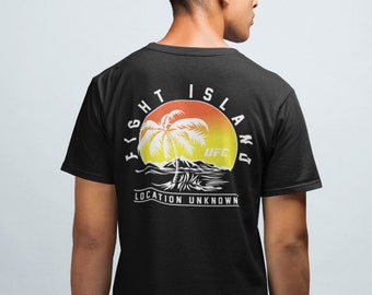 Fight Island Sunset Front & Back Graphic Unisex T-Shirt