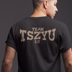 Team Tszyu Gold Front & Back Graphic Fighter Wear Unisex T-Shirt image 1