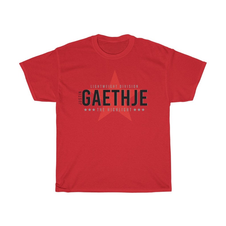 Justin Gaethje The Highlight Graphic Fighter Wear Unisex T-Shirt Red