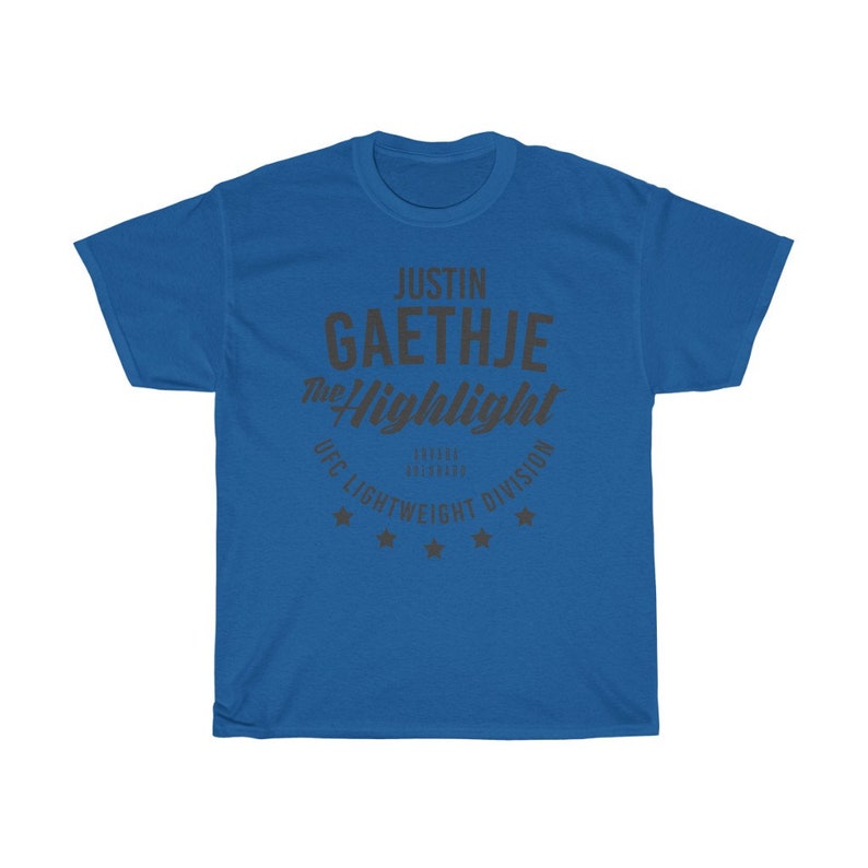 Justin The Highlight Gaethje Graphic Fighter Wear Unisex T-Shirt Royal