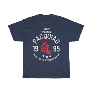 Manny Pacquiao Pacman Boxing Icon Graphic Unisex T-Shirt Navy