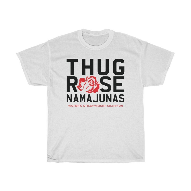 Thug Rose Namajunas WMMA Graphic Fighter Wear Unisex T-Shirt White