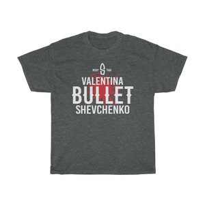 Valentina Shevchenko Bullet Graphic Fighter Wear Unisex T-Shirt Dark Heather