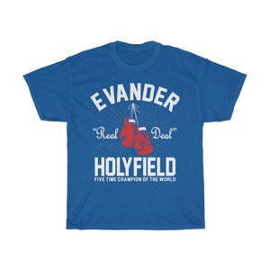 Evander Holyfield The Real Deal Boxing Legend Graphic Fighter Wear Unisex T-Shirt Royal