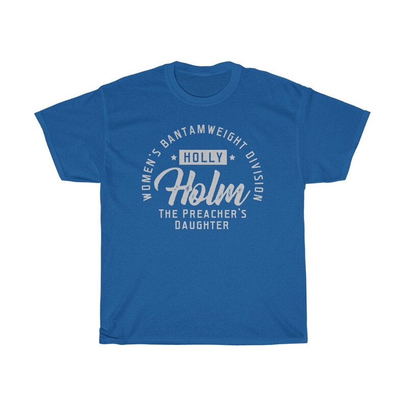 Holly Holm La fille du prédicateur Classic WMMA Fighter porte un t-shirt unisexe Royal