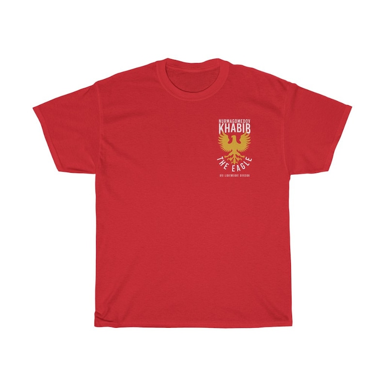 La Eagle Khabib Nurmagomedov Graphic Front & Back Unisex T-Shirt Red